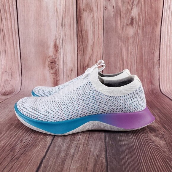 Allbirds Womens 8.5 Tree Dasher Relay Running Shoes Blizzard Thrive Teal Purple - Picture 2 of 14